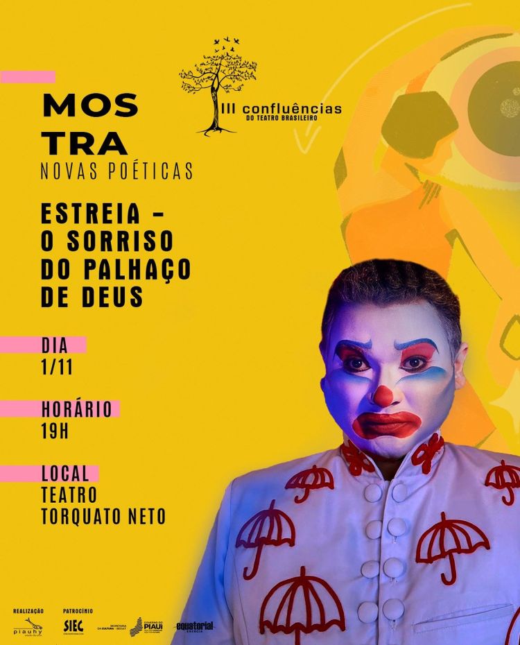 "O Sorriso do Palhaço de Deus" é um trabalho cênico arquetípico, lírico, extremamente denso e intenso, sobretudo, mágico