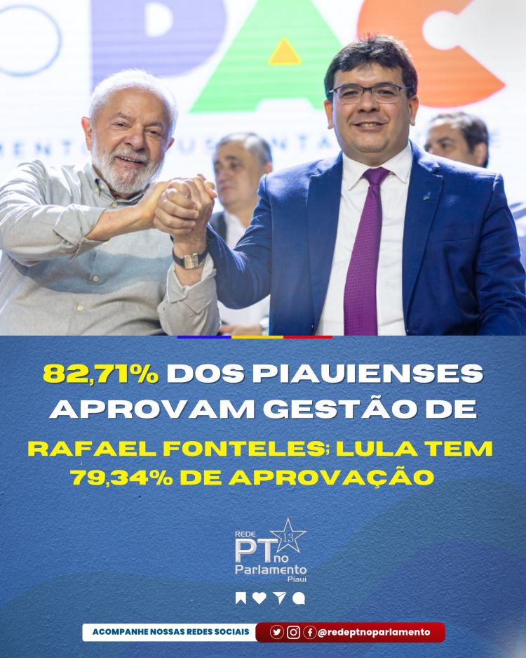  Instituto Datamax ouviu 1.003 pessoas de 28 de novembro a 3 de dezembro em 53 municípios dos 12 Territórios de Desenvolvimento do Piauí.