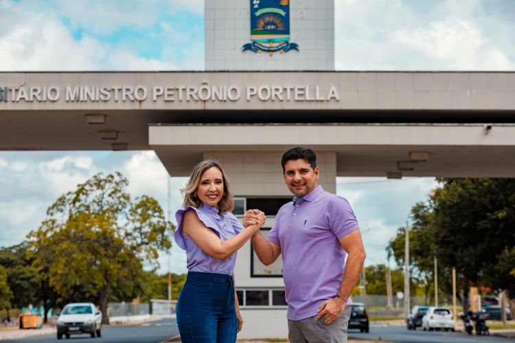 Rumo à UFPI: Lívia Nery, como pré-candidata a Reitora, e Welter Cantanhêde, como pré-candidato a Vice-Reitor