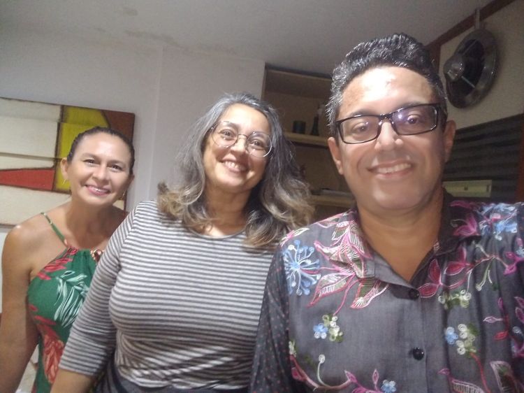 Susana Barros (Palmas), Raylde Jansen e Fábio Teles (Teresina) em reunião de assuntos da Abrajet PI