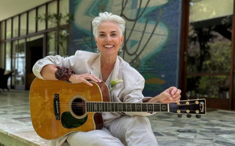 A cantora Isabella Taviani no dia 10 de junho, em Teresina