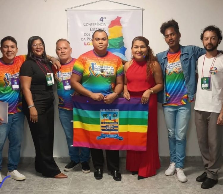 Equipe da Prefeitura de Luís Correia na participação da conferência