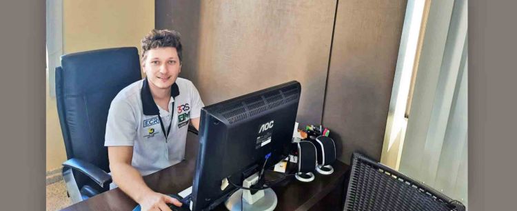  André Tondin, de 30 anos, gerente do Hotel Caxias, presidente da Associação de Hoteis de Piratuba