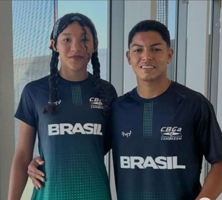  Maria do Livramento Cunha (Bibi) e João Pedro Silva, da Iporanga Escola de Canoagem, em José de Freitas