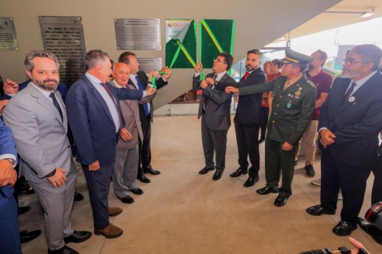 Durante o evento, foi realizado o tradicional desfile militar