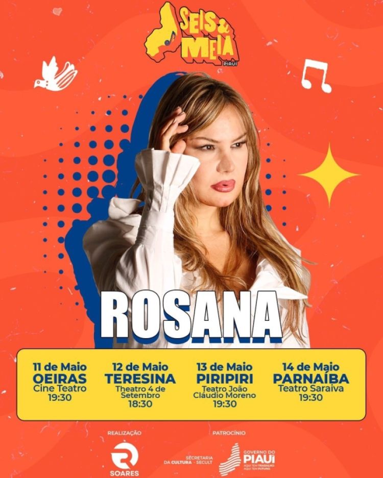 Em Teresina, dia 12 de maio, com Show de Abertura da Banda Alquimia Tropical