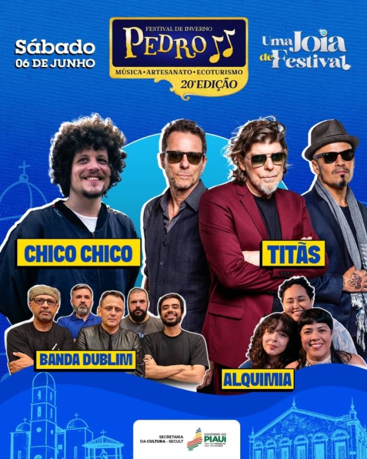Nesse sábado no Festival de Inverno em Pedro II tem o rock da Dublin