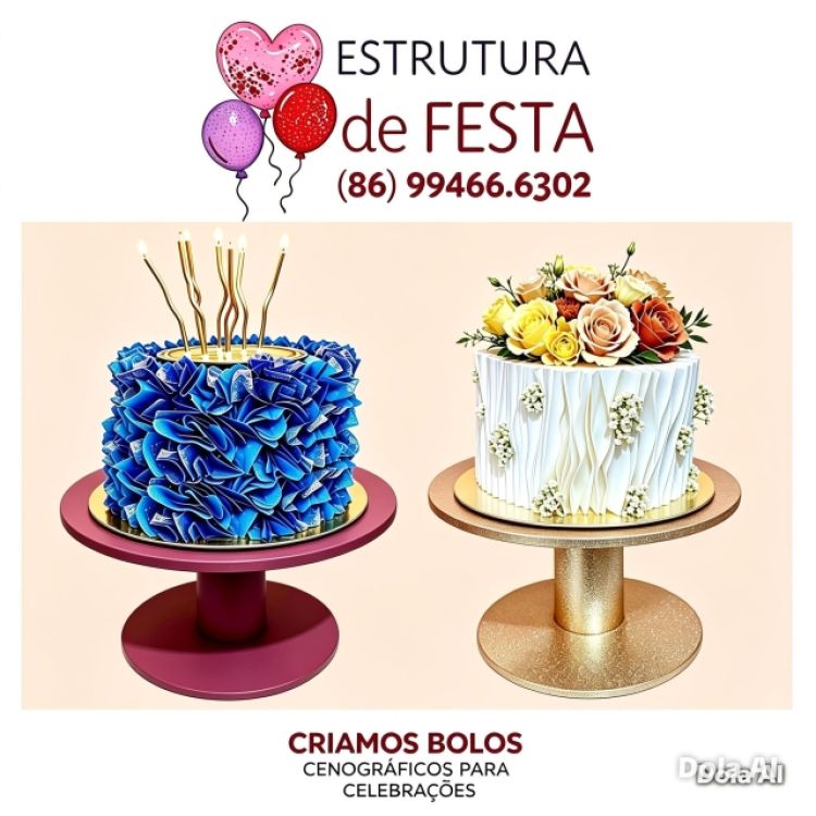 Bolos Fakes para eventos; 1, 2, 3, 4 andares; andares duplos - da forma que o cliente desejar
