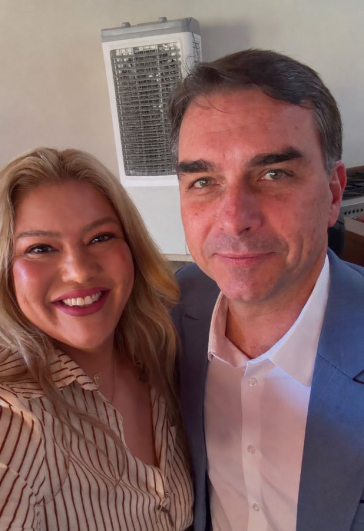 Em Brasília a vereadora Samantha Cavalca fortalece o time de apoio para  Flávio Bolsonaro 