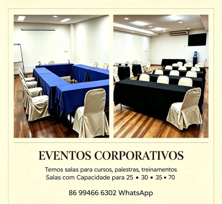 Salas para eventos disponíveis 