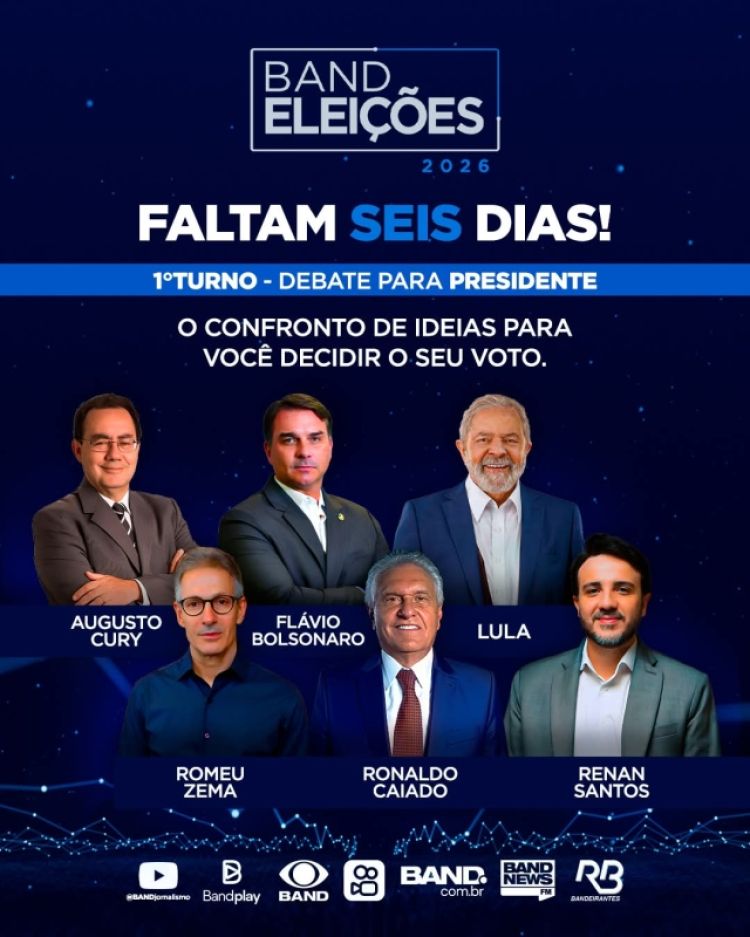 Domingo, dia 23, na Band 