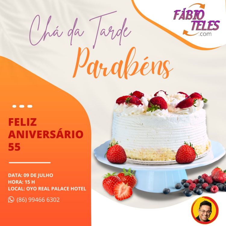 Design do convite para o Chá da Tarde