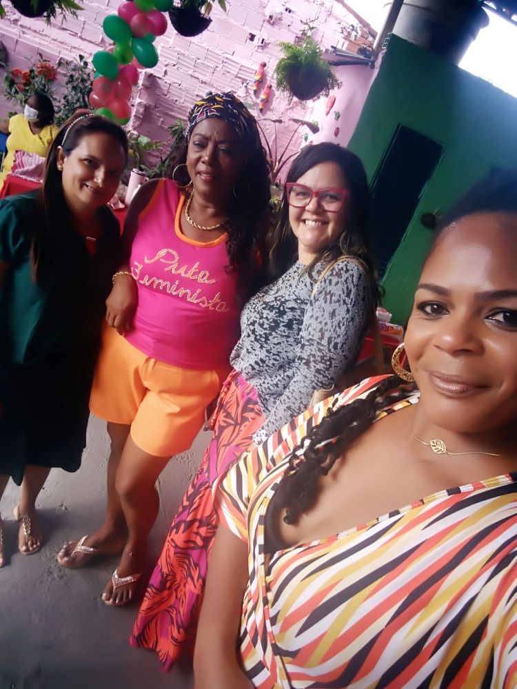 Jesus Lima, Marta Célia, Makely Gomes, Célia Gomes, Joseane Barros, Ana Lucia Machado, do Conselho Municipal da Mulher
