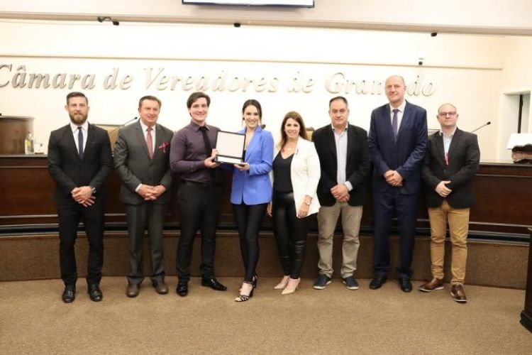 Momento após a solenidade na Câmara Municipal de Gramado - RS 
