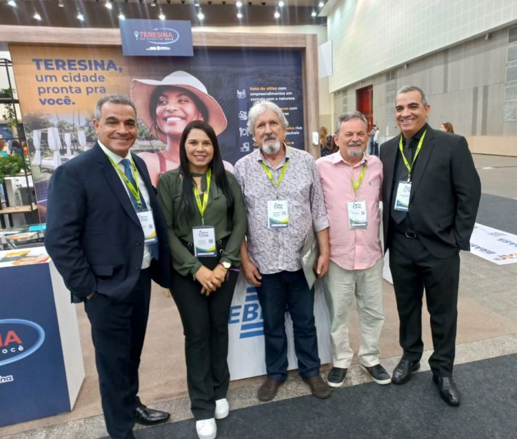 Bruno e Breno Mesquita, CEOs da BTM; Jorge Leite, presidente da ABAV Piauí; Eneas Barros, coordenador de Turismo da SEMDEC; e Mércia Brito, gerente de turismo da SEMDEC Bruno e Breno Mesquita, CEOs da BTM; Jorge Leite, presidente da ABAV Piauí; Eneas Barros, coordenador de Turismo da SEMDEC; e Mércia Brito, gerente de turismo da SEMDEC